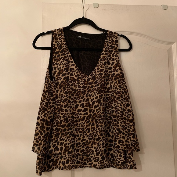 Zara leopard print cami top - Picture 1 of 1
